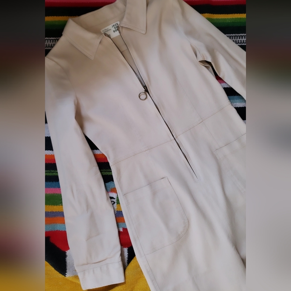 Jackson Rowe Cream / taupe zipper jumpsuit - Picture 2 of 13